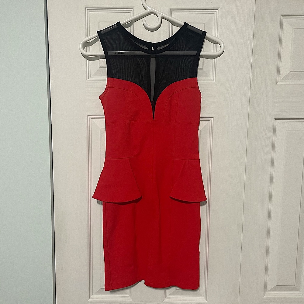 Bebe Dress Orange Red